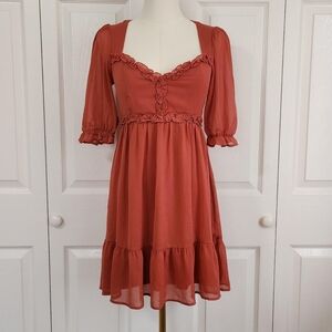 ♡ Orange Babydoll Dress ♡